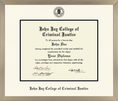 John Jay College of Criminal Justice diploma frame - Icon in Light Champagne