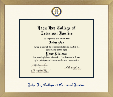John Jay College of Criminal Justice diploma frame - Icon in Chardonnay
