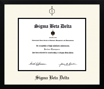 Sigma Beta Delta Honor Society diploma frame - Icon in Gotham