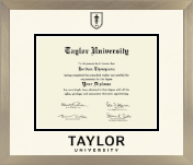 Taylor University diploma frame - Icon in Light Champagne