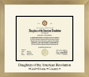 Daughters of the American Revolution diploma frame - Icon in Chardonnay