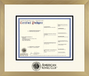 American Kennel Club diploma frame - Icon in Chardonnay