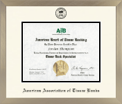 American Association of Tissue Banks diploma frame - Icon in Light Champagne
