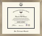 Air National Guard diploma frame - Icon in Light Champagne