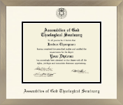 Assemblies of God Theological Seminary diploma frame - Icon in Light Champagne