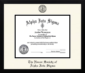 Alpha Iota Sigma diploma frame - Icon in Gotham