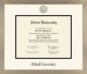 Alfred University diploma frame - Icon in Light Champagne