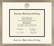 American International College diploma frame - Icon in Light Champagne