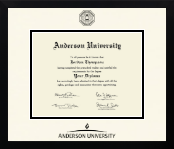Anderson University in Indiana diploma frame - Icon in Gotham