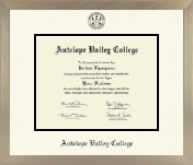 Antelope Valley College diploma frame - Icon in Light Champagne