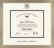 Army National Guard diploma frame - Icon in Light Champagne