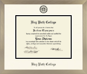 Bay Path College diploma frame - Icon in Light Champagne