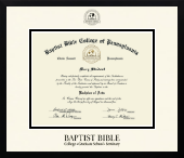 Baptist Bible College and Seminary diploma frame - Icon in Gotham