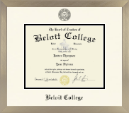 Beloit College diploma frame - Icon in Light Champagne