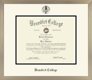 Benedict College diploma frame - Icon in Light Champagne