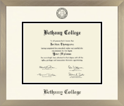 Bethany College in Kansas diploma frame - Icon in Light Champagne