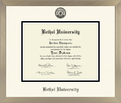 Bethel Indiana diploma frame - Icon in Light Champagne