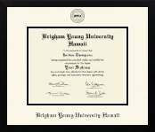 Brigham Young University Hawaii diploma frame - Icon in Gotham