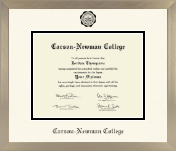 Carson-Newman College diploma frame - Icon in Light Champagne