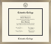 Catawba College diploma frame - Icon in Light Champagne