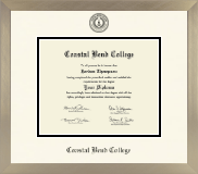 Coastal Bend College diploma frame - Icon in Light Champagne