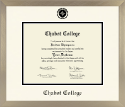 Chabot College diploma frame - Icon in Light Champagne