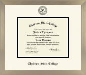 Chadron State College diploma frame - Icon in Light Champagne