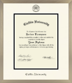 Claflin University diploma frame - Icon in Light Champagne