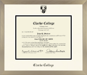 Clarke College diploma frame - Icon in Light Champagne