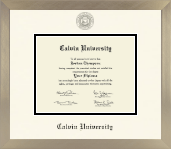 Calvin University diploma frame - Icon in Light Champagne