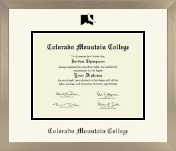 Colorado Mountain College diploma frame - Icon in Light Champagne