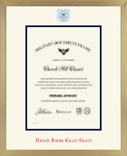 United States Coast Guard diploma frame - Icon in Chardonnay