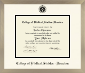 College of Biblical Studies - Houston diploma frame - Icon in Light Champagne