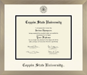 Coppin State University diploma frame - Icon in Light Champagne