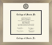 College of Santa Fe diploma frame - Icon in Light Champagne