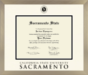 California State University Sacramento diploma frame - Icon in Light Champagne