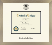 Centralia College diploma frame - Icon in Light Champagne