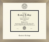 Central College diploma frame - Icon in Light Champagne