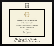 Connecticut Society of Certified Public Accountants diploma frame - Icon in Gotham