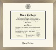 Dana College diploma frame - Icon in Light Champagne
