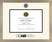 Delaware College of Art and Design diploma frame - Icon in Light Champagne