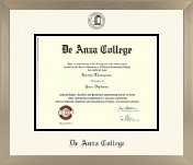 DeAnza College diploma frame - Icon in Light Champagne