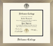 Defiance College diploma frame - Icon in Light Champagne