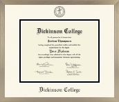 Dickinson College diploma frame - Icon in Light Champagne
