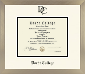 Dordt College diploma frame - Icon in Light Champagne