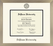 DePauw University diploma frame - Icon in Light Champagne