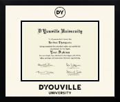 D'Youville University diploma frame - Icon in Gotham