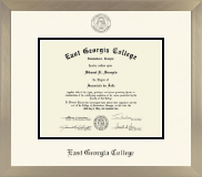 East Georgia College diploma frame - Icon in Light Champagne