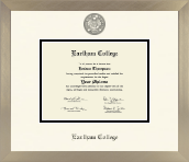 Earlham College diploma frame - Icon in Light Champagne