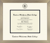 Eastern Oklahoma State College diploma frame - Icon in Light Champagne